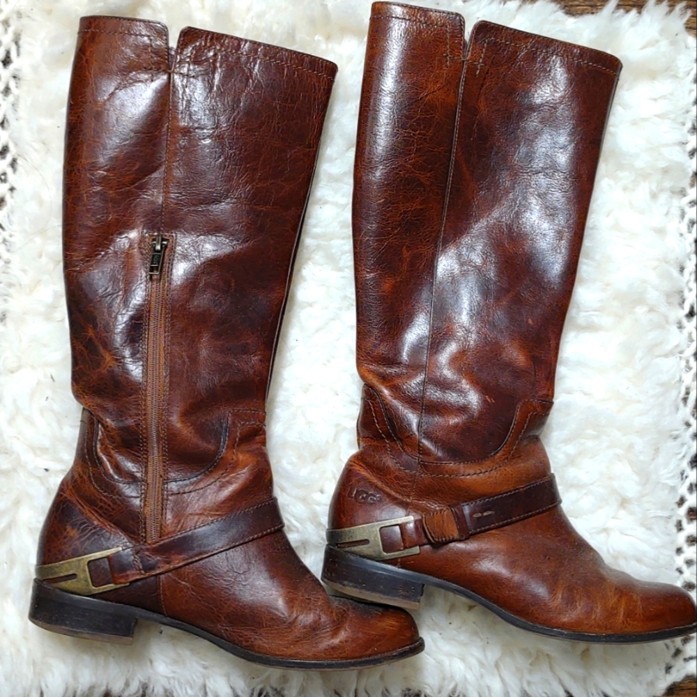 UGG Brown Leather Boots